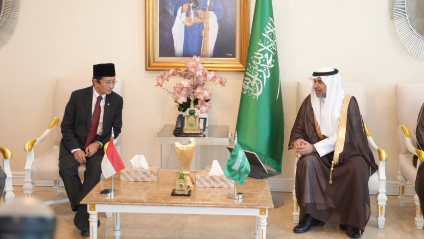 Menteri Agama RI, Nasaruddin Umar dan Menteri Kesehatan Arab Saudi, Fahad Abdulrahman Al-Jalajel