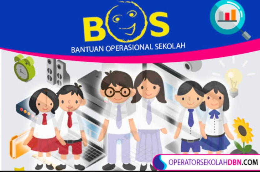 Flayer Bantuan Operasional Sekolah (BOS). (Foto: Dok REPUBLIKA)