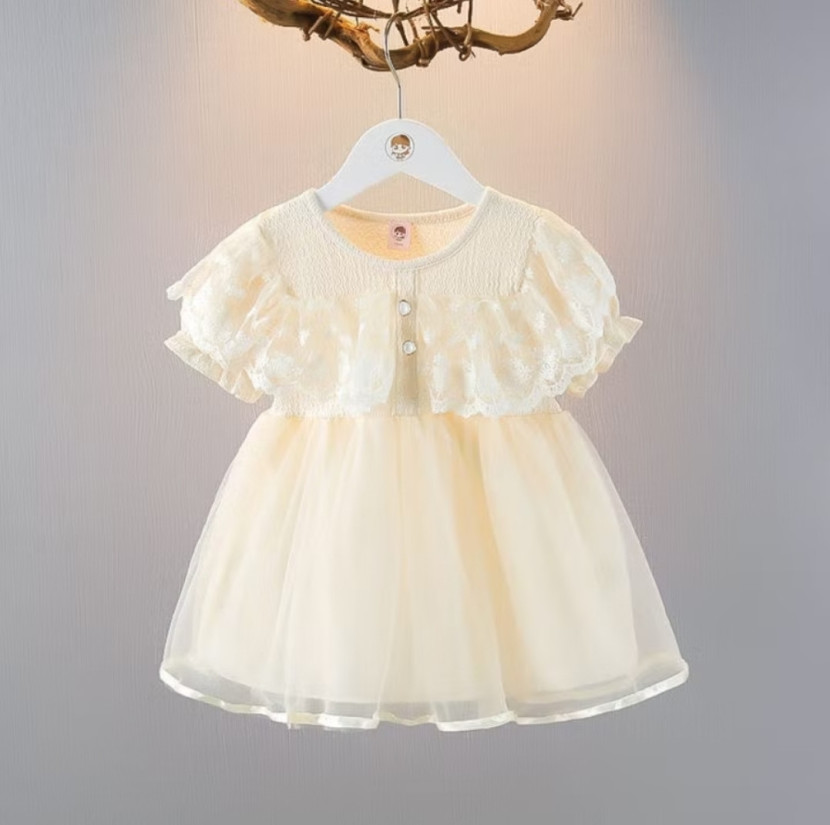 Dress bahan tutu tile (sumber: Shopee/ Kids Manis)