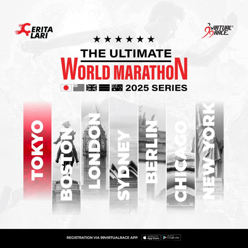 Aplikasi lari Virtual, 99 Virtual Race, kembali menggelar lomba lari virtual berseri mulai Februari 2025 ini. (Foto: Istimewa)