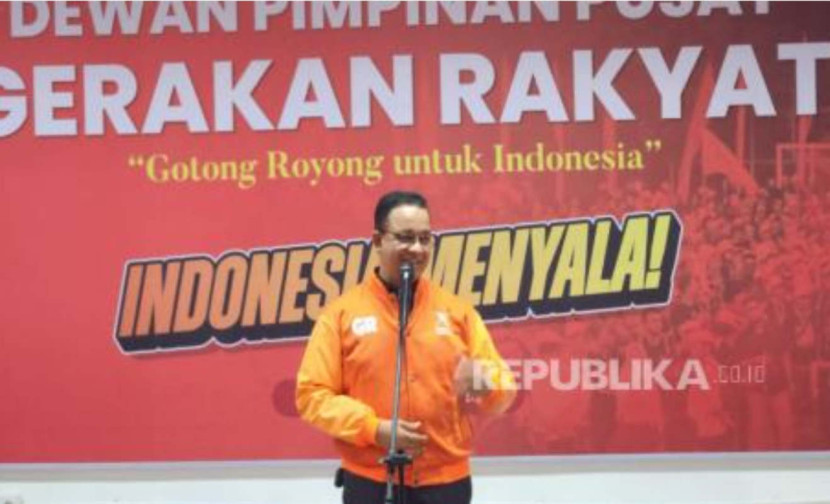 Anies Baswedan menghadiri deklarasi organisasi masyarakat Gerakan Rakyat di Jakarta Inisiatif Office, Jakarta Selatan, Kamis (27/02/2025). (Foto: Dok RUZKA INDONESIA)