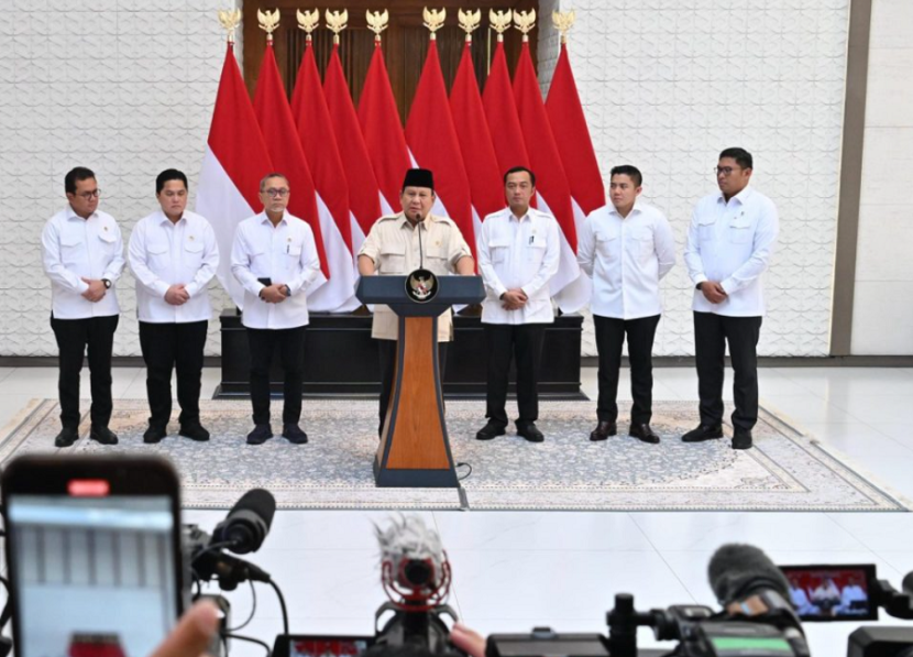 Presiden Prabowo menyampaikan ucapan berpuasa bagi umat Muslim di seluruh Indonesia. (BPMI Setpres/Cahyo)