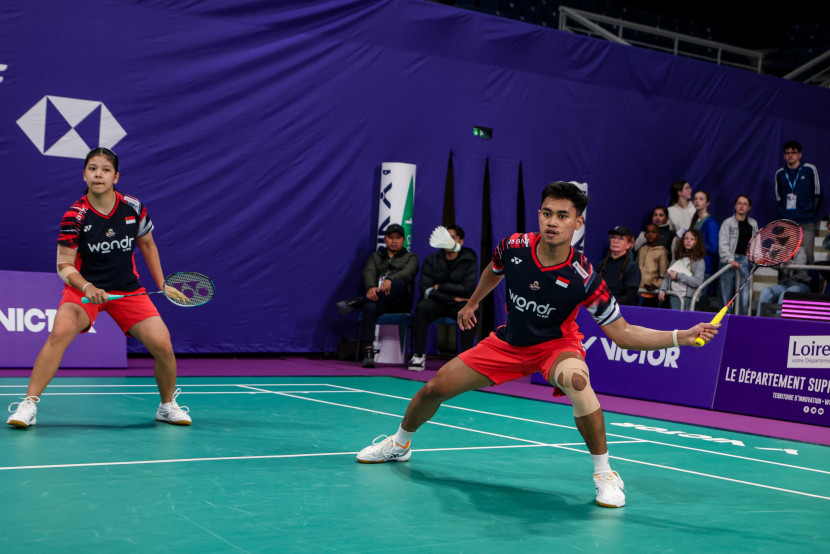 4 pasangan ganda campuran Indonesia lolos ke babak kedua Orleans Masters 2025. (PBSI/Badmintonphoto/Raphael Sachetat)