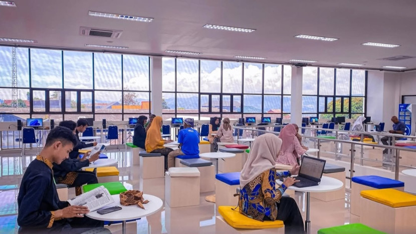 Suasana lantai 3 Perpustakaan Daerah Kota Sukabumi.dok istimewa