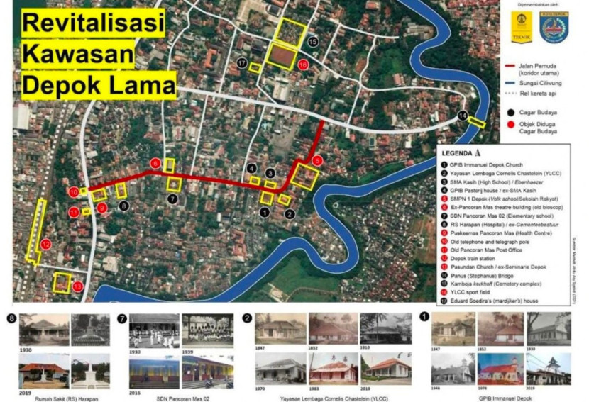 Gambaran revitalisasi kawasan Depok Lama. (Foto: Dok Humas UI) 