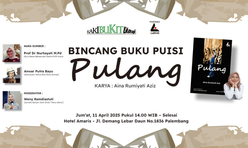 Flyer peluncuran dan bincang buku puisi