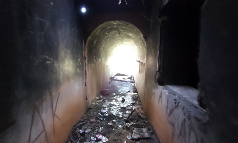 Suasana di dalam bunker Jepang di Jl AKBP H Umar, Palembang. (FOTO: D Oskandar)