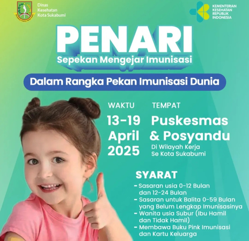 Poster imunisasi Kota Sukabumi.