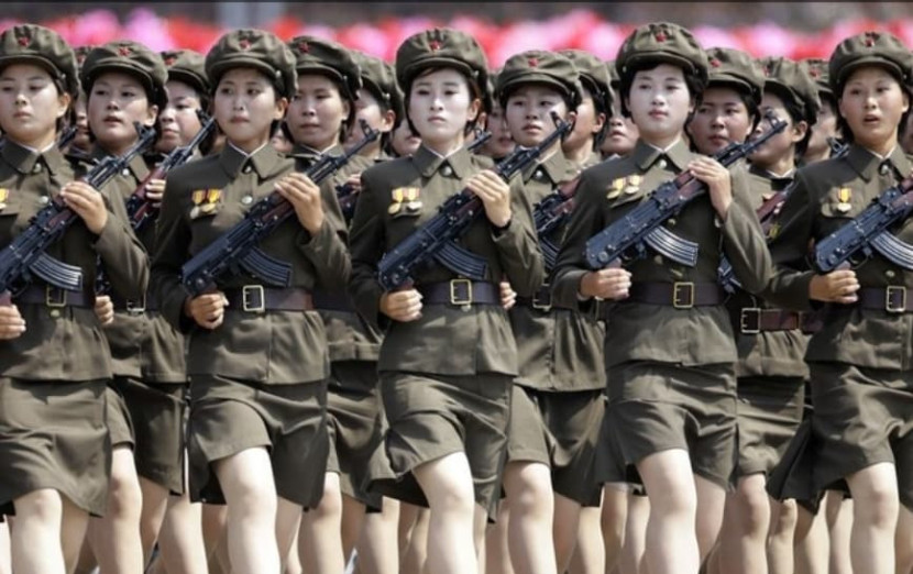 Para tentara wanita Korut. Sumber: Yonhap
