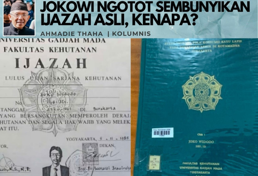 Foto ilustrasi Catatan Cak AT: Jokowi Ngotot Sembunyikan Ijazah Asli, Kenapa?