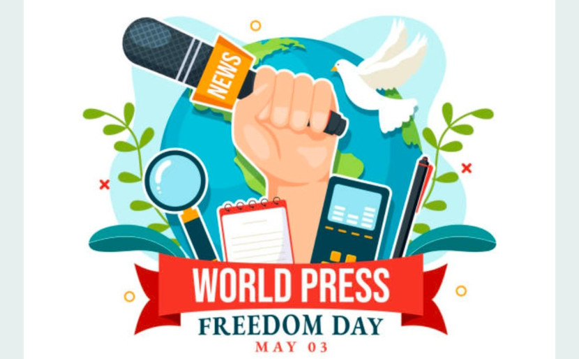 Flayer World Press Freedom Day yang diperingati setiap tahun pada 3 Mei. (Foto: Dok RUZKA INDONESIA)