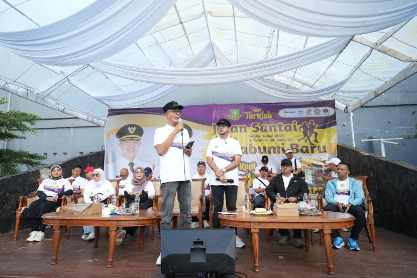 Peluncuran program ngobrol hepi (Hepi) bareng warga Kota Sukabumi di Plaza Gedung Juang 45, Sabtu (3/5/2025).