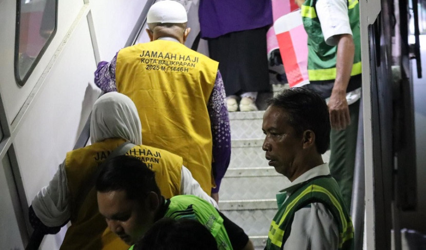 Kloter 1 embarkasi Balikpapan, hari ini, berangkat menuju Arab Saudi. (adpimprov)