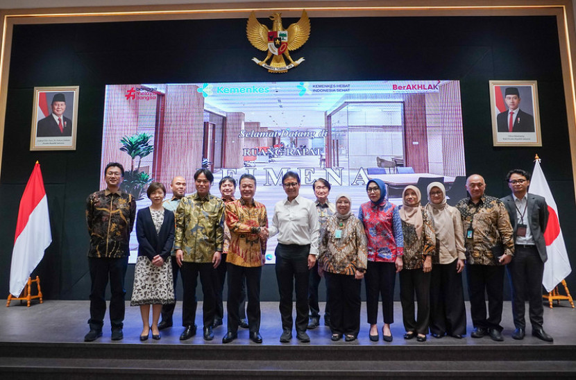 Menteri Kesehatan RI, Budi Gunadi Sadikin, menerima kunjungan kehormatan Gubernur Prefektur Mie, Jepang, Ichimi Katsuyuki di Ruang Rapat Leimena