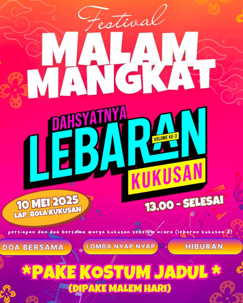Flayer Lebaran Kukusan. (Foto: Dok RUZKA INDONESIA)