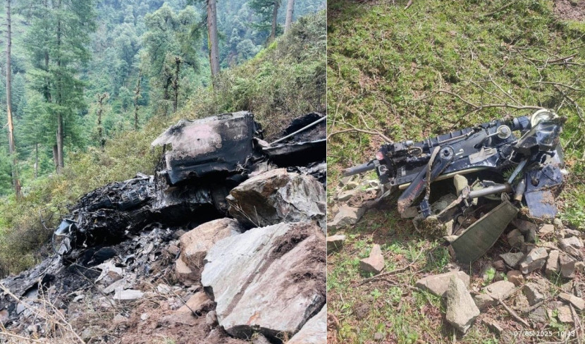 Bangkai jet tempur MiG-29 India jatuh. Sumber: Blog Defence