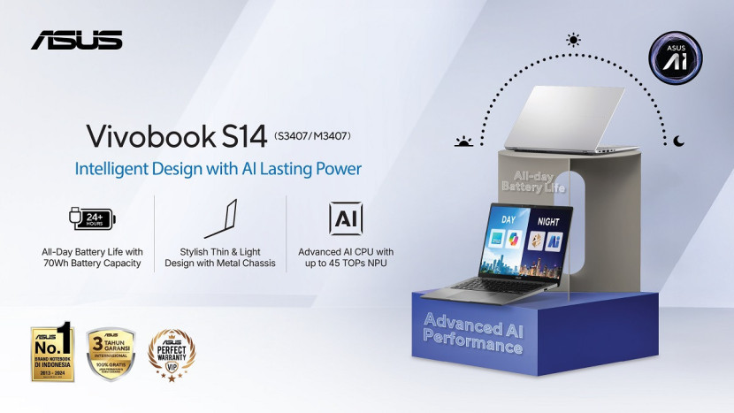 Menggunakan ASUS Vivobook S14 terasa bekerja dengan robot cerdas.