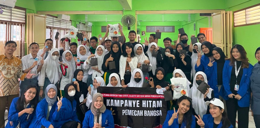 Keterangan foto: Kegiatan sosialisasi literasi media mengenai hoax dan fake news oleh Prodi Komunikasi Universitas Pertamina. (Foto: Dok UPER)