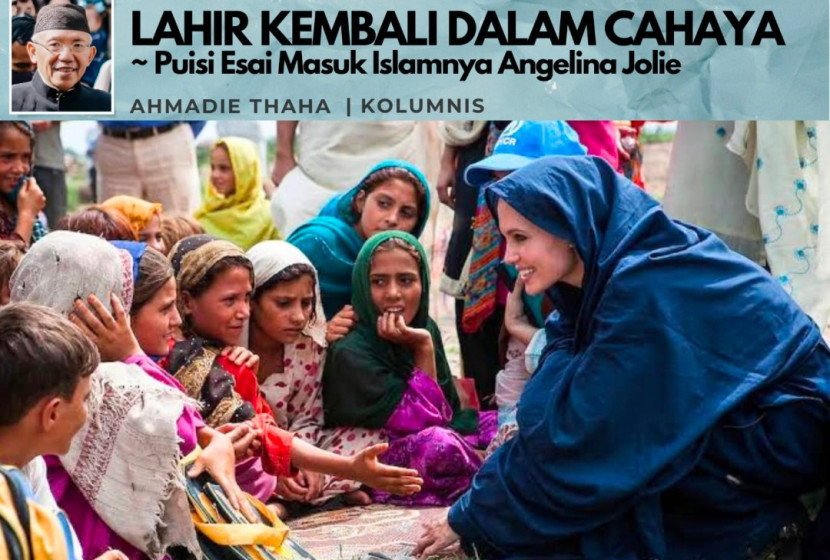 Dunia gempar dengan masuk Islamnya Angelina Jolie. Sesudah dirumorkan lama, ia kini tampil di muka umum dengan mengenakan jilbab. (Foto: Dok RUZKA INDONESIA)
