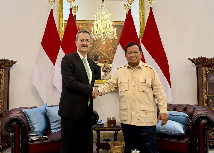 Presiden Prabowo Subianto bertemu Haluk Gorgun di Istana Merdeka, Jakarta Pusat, Jumat (16/5/2025). Sumber: @halukgorgun