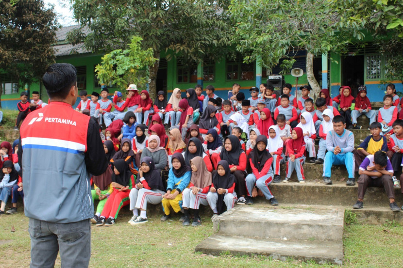 Kegiatan Sekola Lestari Berdikari PHE Jambi Merang di SDN Pauh. (FOTO: Humas Pertamina)