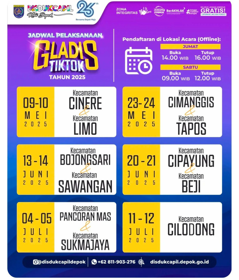 Flyer Gladis Tiktok. (Foto: Dok RUZKA INDONESIA)