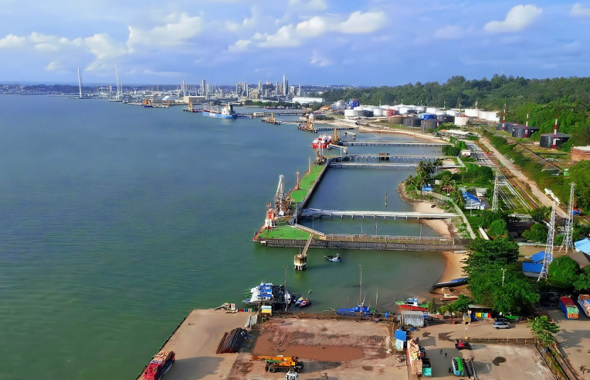 Area kilang Pertamina Balikpapan via drone.