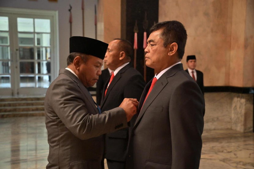 Letjen Djaka Budi Utama kala dilantik menjadi Irjen Kemenhan pada 2024. Sumber:Dok Kemenhan