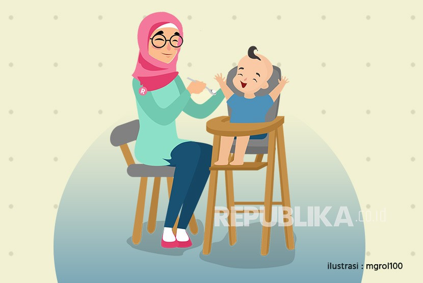 Ilustrasi Ibu dan Anak. Gambar: Republika
