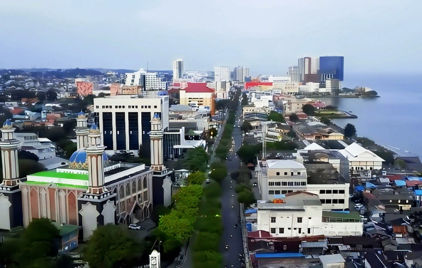 Kota Balikpapan, Kaltim, via drone. (Sekitarkaltim.id)
