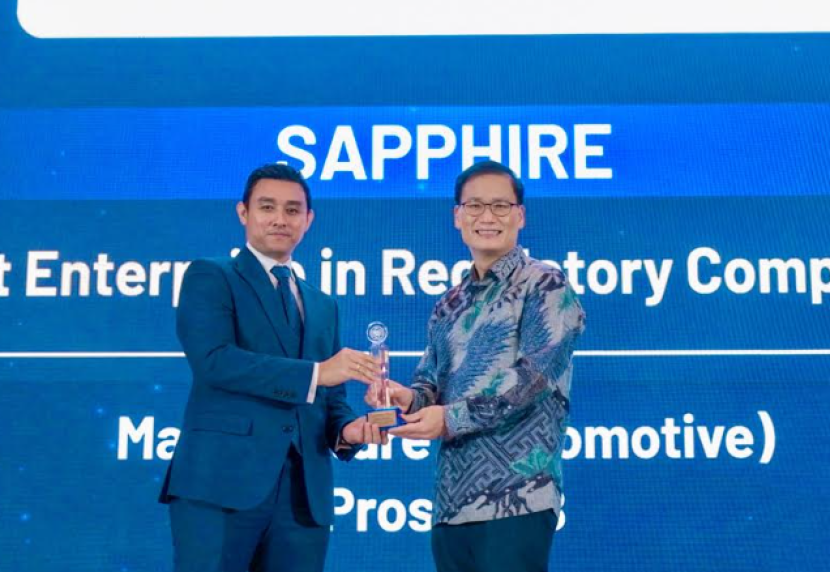 HMMI meraih 1st Rank / Sapphire Award (Best Compliance in Regulatory Compliance). dok HMMI