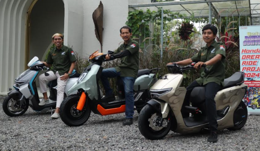 Para peserta ditantang untuk mewujudkan karya modifikasi sesuai impian yang diinginkan. dok AHM