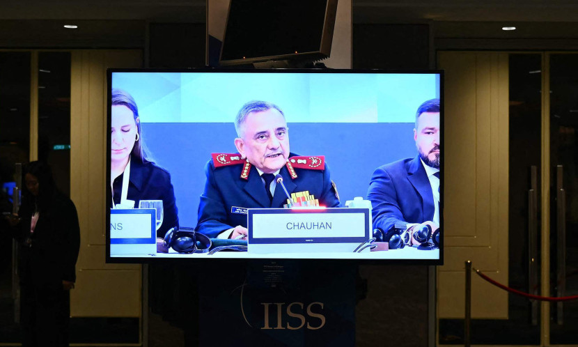 Kepala Staf Pertahanan Angkatan Bersenjata India Jenderal Anil Chauhan menghadiri di KTT Dialog Shangri-La di Singapura pada 31 Mei 2025. Sumber: VCG