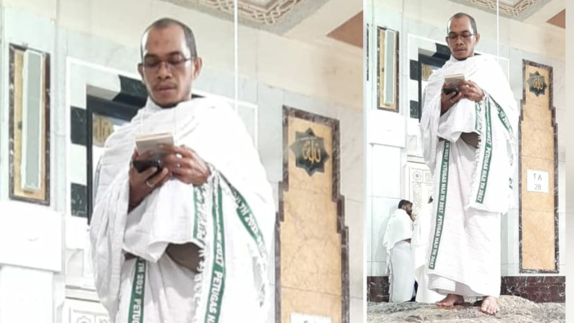 Penulis saat berada di Bukit Marwah (dokpri)