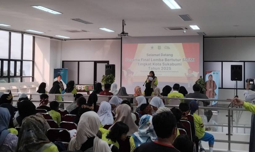 Lomba bertutur tingkat SD/MI di Kota Sukabumi, Selasa (3/6/2025).