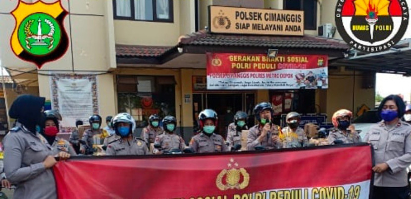 Aparat kepolisian Polsek Cimanggis, Kota Depok. (Foto: Dok RUZKA INDONESIA)