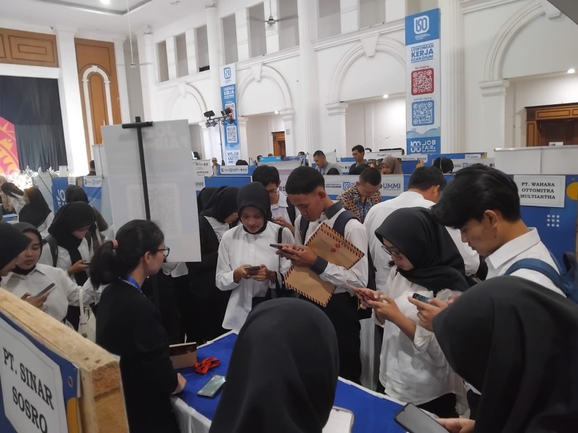 Suasana Job Fair di Gedung Juang 45 Kota Sukabumi pada Agustus 2024 lalu.