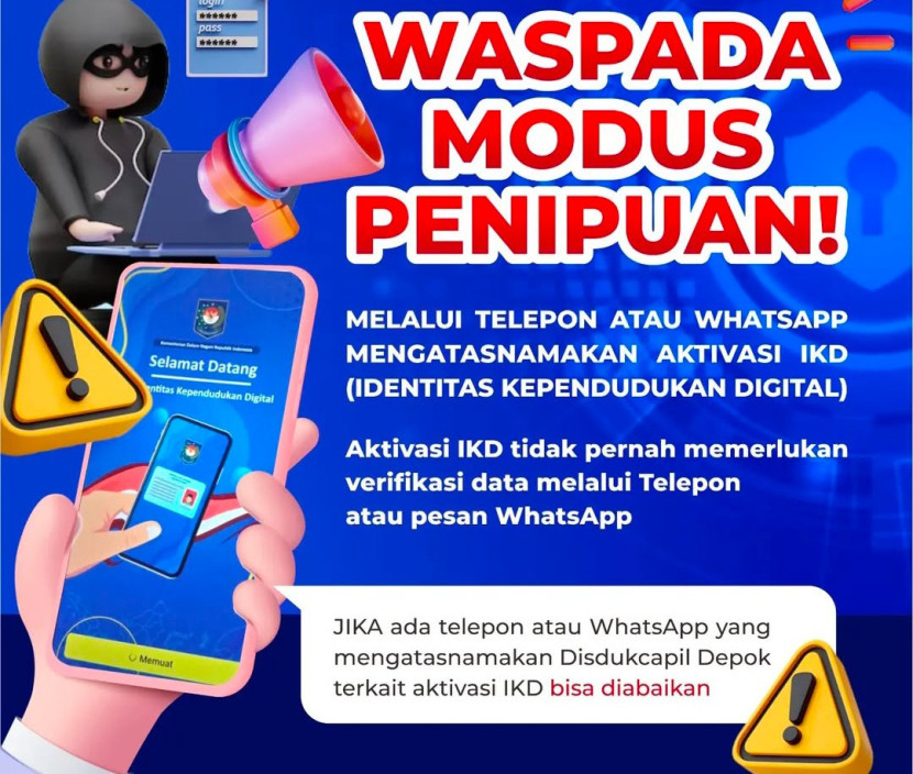 Flayer Waspada Penipuan IKD. (Foto: Dok RUZKA INDONESIA)
