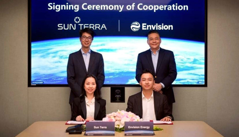 Envision dan SUN Terra berkolaborasi dalam bidang-bidang penting, termasuk pengadaan dan distribusi sistem penyimpanan energi, perakitan dan produksi di pasar lokal, lisensi teknologi, serta implementasi solusi. (Foto: DOK RUZKA INDONESIA)