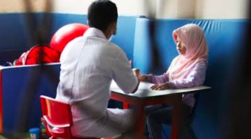 Anak berkebutuhan khusus sedang belajar di sekolah di Kota Depok. (Foto: Dok RUZKA INDONESIA)