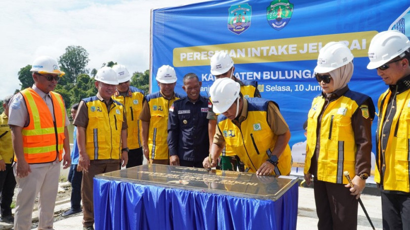 Peresmian Intake Jelarai di Bulungan, Tanjung Selor, Kaltara. (Diskominfo)