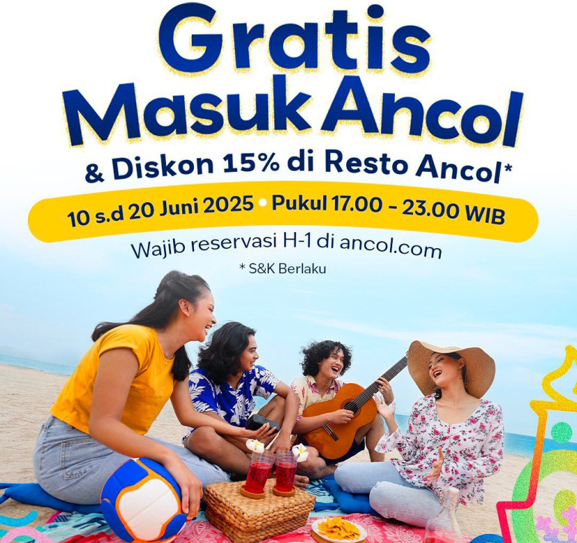 Flayer gratis masuk Ancol dj HUT Jakarta. (Foto: Dok RUZKA INDONESIA)