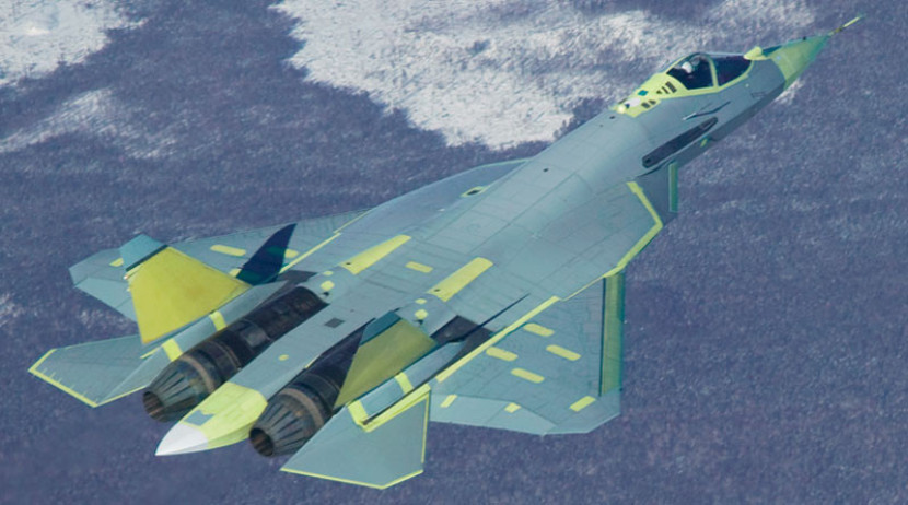 Jet tempur generasi kelima Rusia, Sukhoi Su-57E. Sumber: Forceindia.net