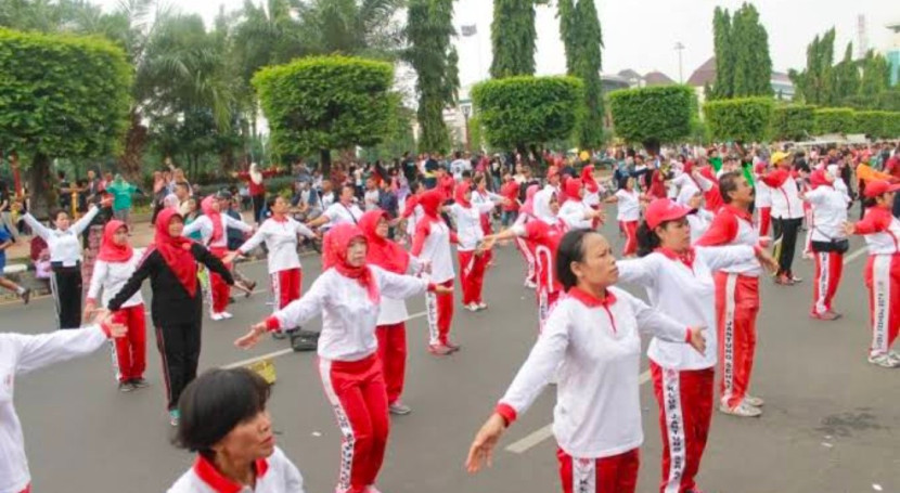 Aktivitas senam Lansia. (Foto: Dok REPUBLIKA) 