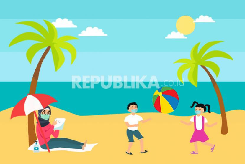 Ilustrasi liburan keluarga. Foto: republika