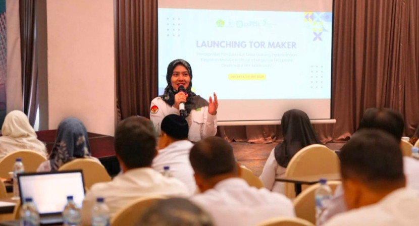 Peluncuran GPTs TOR MAKER, sebuah inovasi berbasis AI yang dirancang untuk mempercepat dan menyederhanakan penyusunan dokumen administrasi di lingkungan madrasah. (Foto: Dok RUZKA INDONESIA)