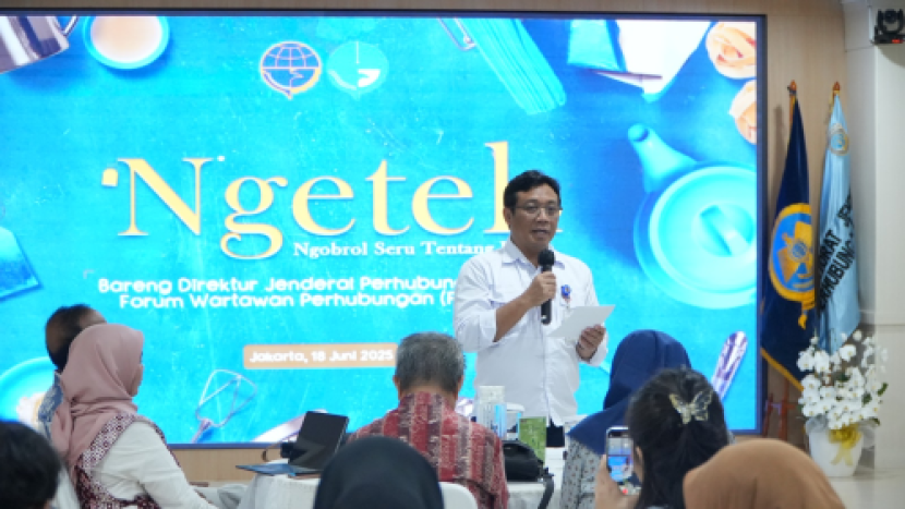 Suasana diskusi NGETEH – Ngobrol Seru Tentang Hubla antara Direktorat Jenderal Perhubungan Laut dan Forum Wartawan Perhubungan pada Rabu, 18 Juni 2025 di Kantor Direktorat Jenderal Perhubungan Laut. Sumber: Situs resmi Ditjen Hubla.