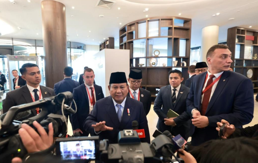 Presiden Prabowo sampaikan prinsip Indonesia atas konflik global. (BPMI Setpres)