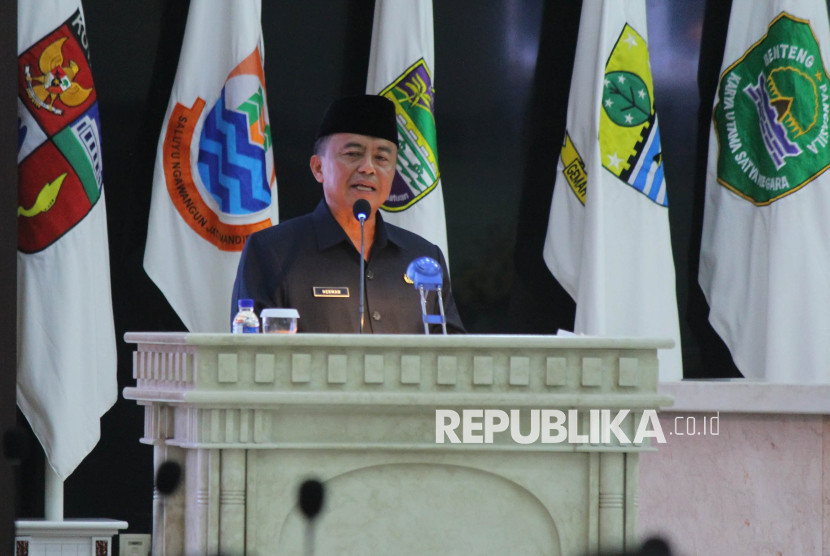 Sekda Jabar Herman Suryatman saat Rapat Paripurna DPRD Jabar, Senin (23/6/2025). Foto: Edi Yusuf