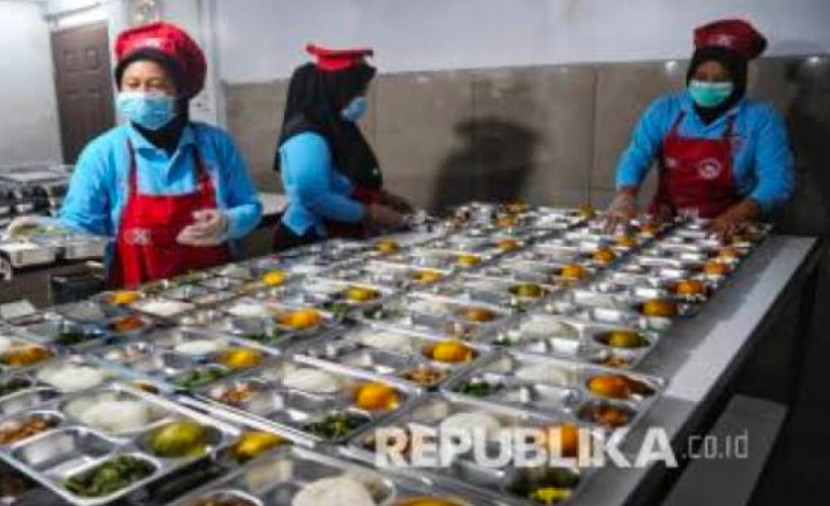Dapur umum MBG. (Foto: Dok REPUBLIKA)